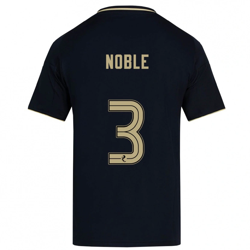 Danxen Criança Camisola Niamh Noble #3 Azul Marinho Dourado Alternativa 2025/26 Camisa Brasil