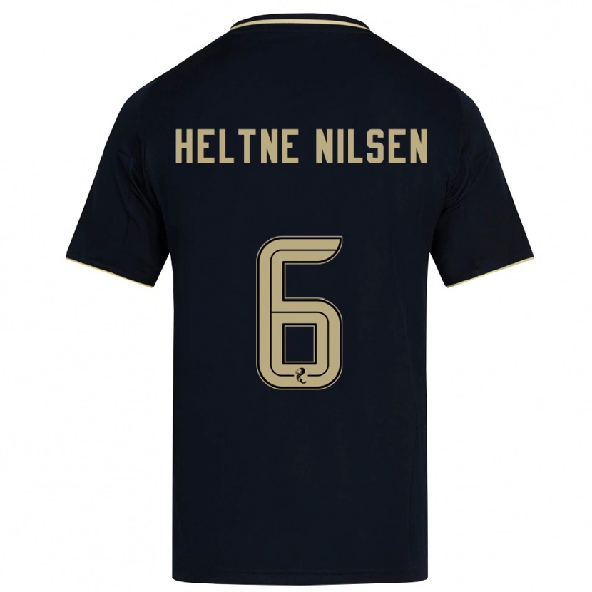 Danxen Criança Camisola Sivert Heltne Nilsen #6 Azul Marinho Dourado Alternativa 2025/26 Camisa Brasil