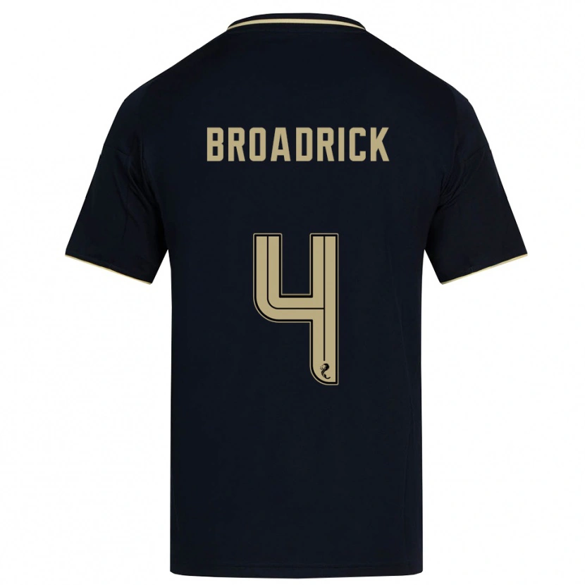 Danxen Criança Camisola Jessica Broadrick #4 Azul Marinho Dourado Alternativa 2025/26 Camisa Brasil