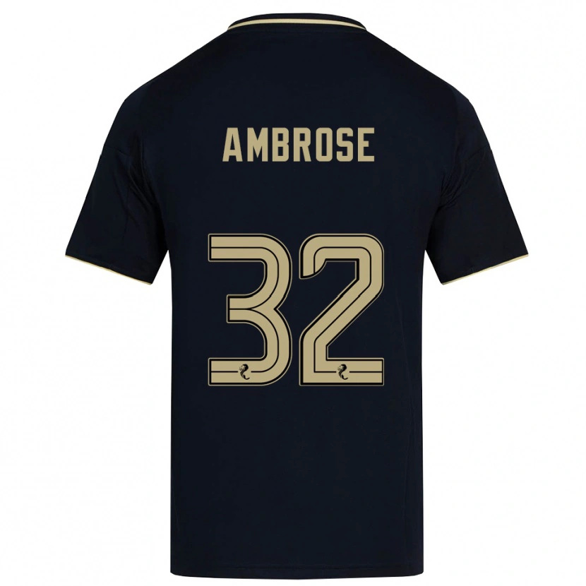 Danxen Criança Camisola Peter Ambrose #32 Azul Marinho Dourado Alternativa 2025/26 Camisa Brasil