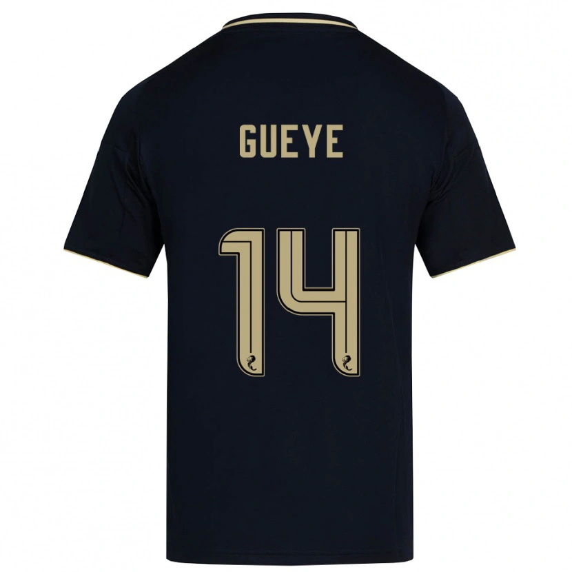 Danxen Criança Camisola Pape Habib Gueye #14 Azul Marinho Dourado Alternativa 2025/26 Camisa Brasil