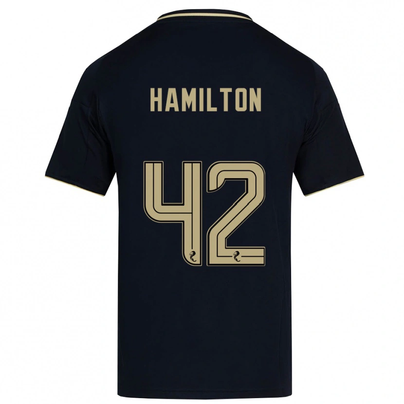 Danxen Criança Camisola Brendan Hamilton #42 Azul Marinho Dourado Alternativa 2025/26 Camisa Brasil