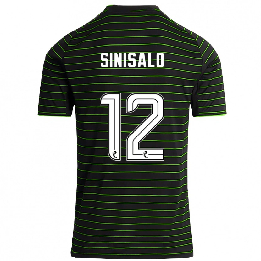 Danxen Criança Camisola Viljami Sinisalo #12 Preto Verde Alternativa 2025/26 Camisa Brasil