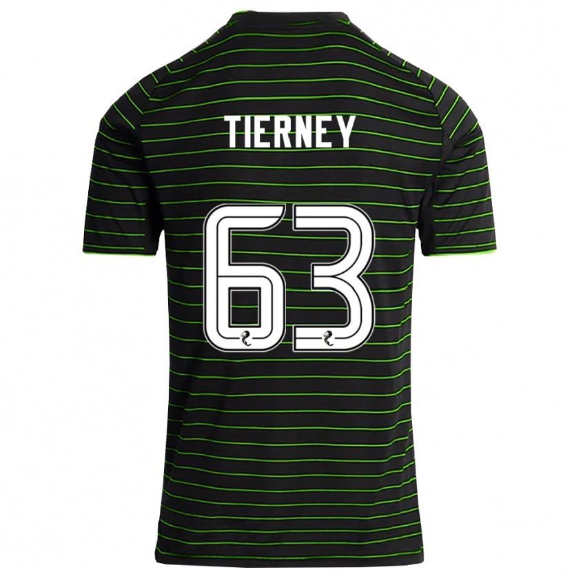 Danxen Criança Camisola Kieran Tierney #63 Preto Verde Alternativa 2025/26 Camisa Brasil