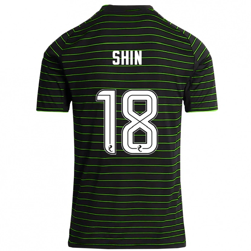 Danxen Criança Camisola Shin Yamada #18 Preto Verde Alternativa 2025/26 Camisa Brasil