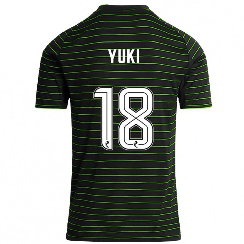 Danxen Criança Camisola Yuki Kobayashi #18 Preto Verde Alternativa 2025/26 Camisa Brasil