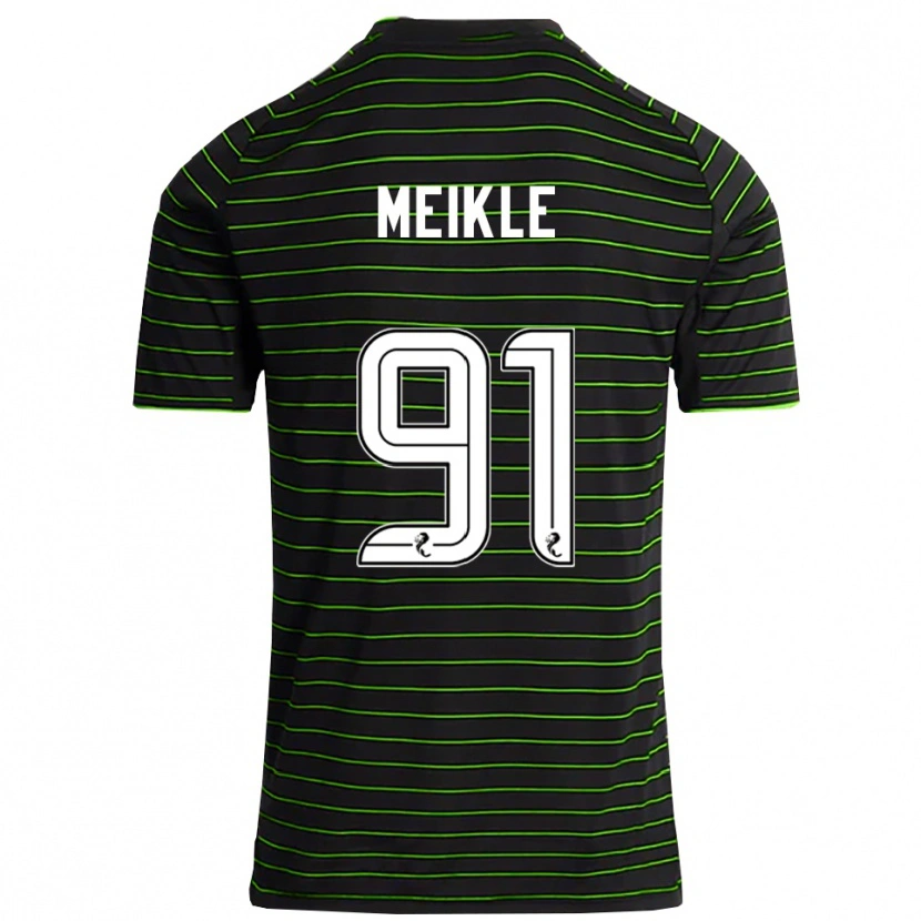 Danxen Criança Camisola Jamie Meikle #91 Preto Verde Alternativa 2025/26 Camisa Brasil