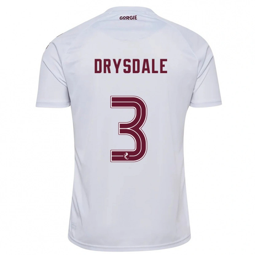 Danxen Criança Camisola Ethan Drysdale #3 Branco Vinho Alternativa 2025/26 Camisa Brasil