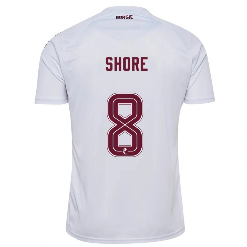 Danxen Criança Camisola Eilidh Shore #8 Branco Vinho Alternativa 2025/26 Camisa Brasil