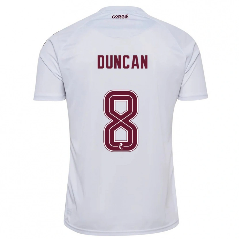 Danxen Criança Camisola Ryan Duncan #8 Branco Vinho Alternativa 2025/26 Camisa Brasil