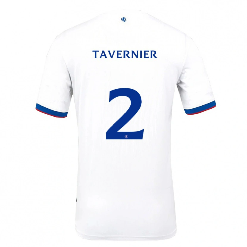 Danxen Criança Camisola James Tavernier #2 Branco Vermelho Azul Alternativa 2025/26 Camisa Brasil