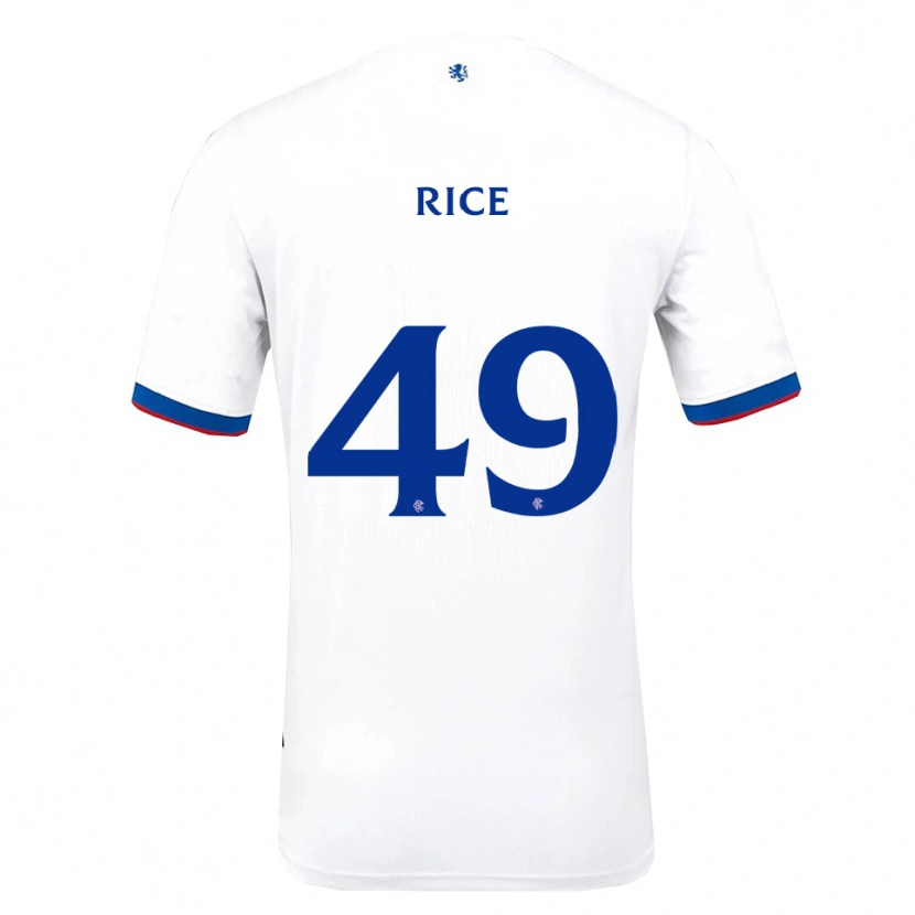 Danxen Criança Camisola Bailey Rice #49 Branco Vermelho Azul Alternativa 2025/26 Camisa Brasil