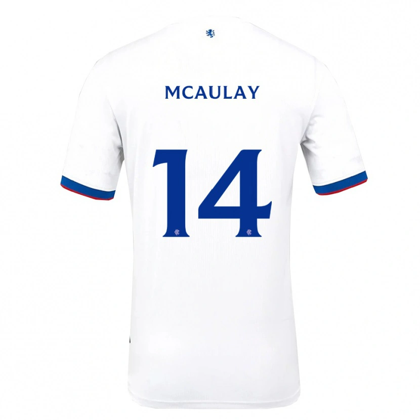 Danxen Criança Camisola Mia Mcaulay #14 Branco Vermelho Azul Alternativa 2025/26 Camisa Brasil