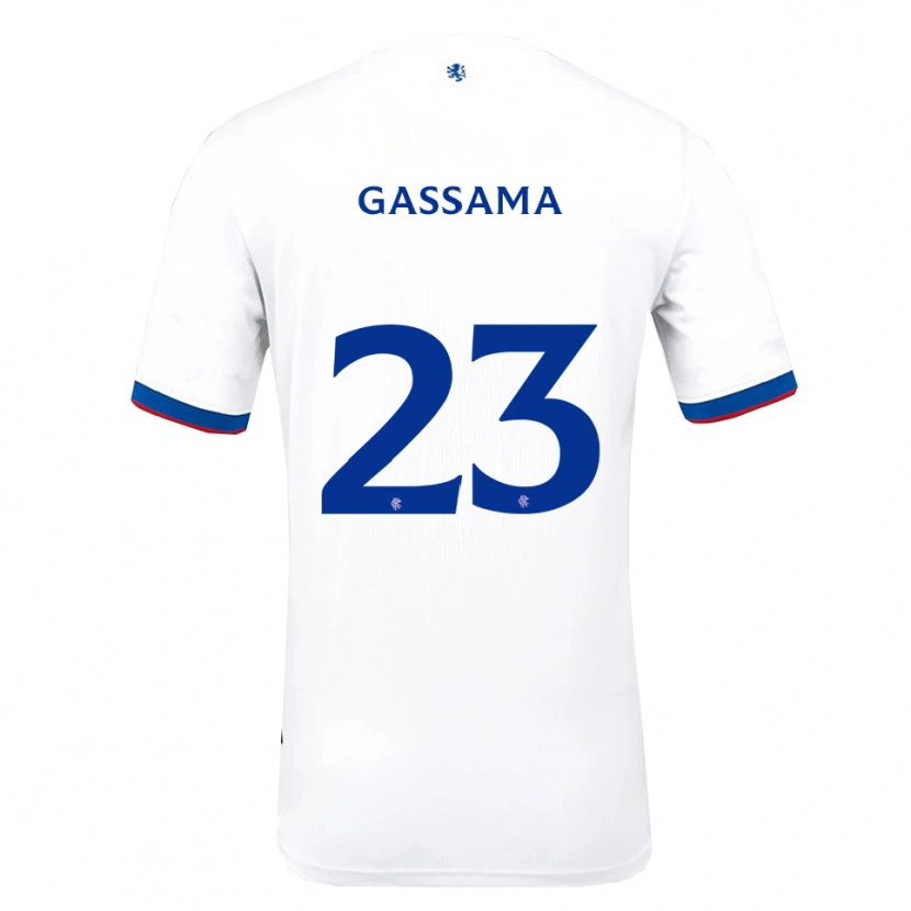 Danxen Criança Camisola Djeidi Gassama #23 Branco Vermelho Azul Alternativa 2025/26 Camisa Brasil
