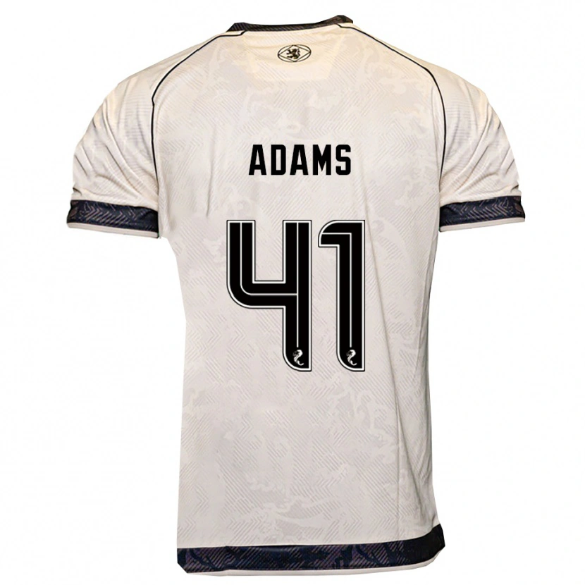 Danxen Criança Camisola Ruairidh Adams #41 Branco Preto Alternativa 2025/26 Camisa Brasil