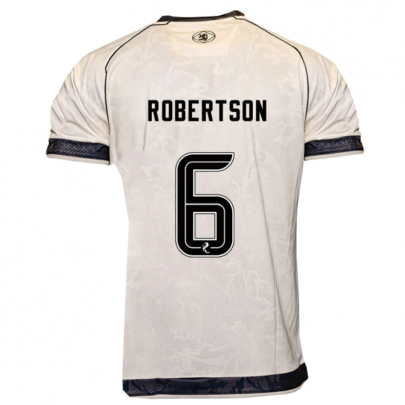Danxen Criança Camisola Ashley Robertson #6 Branco Preto Alternativa 2025/26 Camisa Brasil
