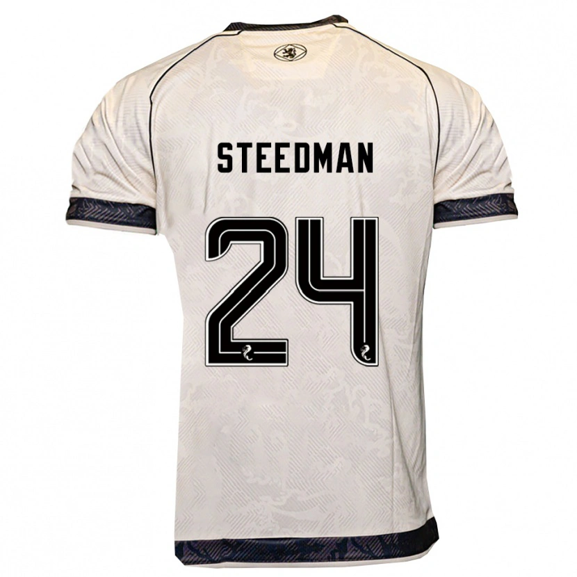 Danxen Criança Camisola Laura Steedman #24 Branco Preto Alternativa 2025/26 Camisa Brasil