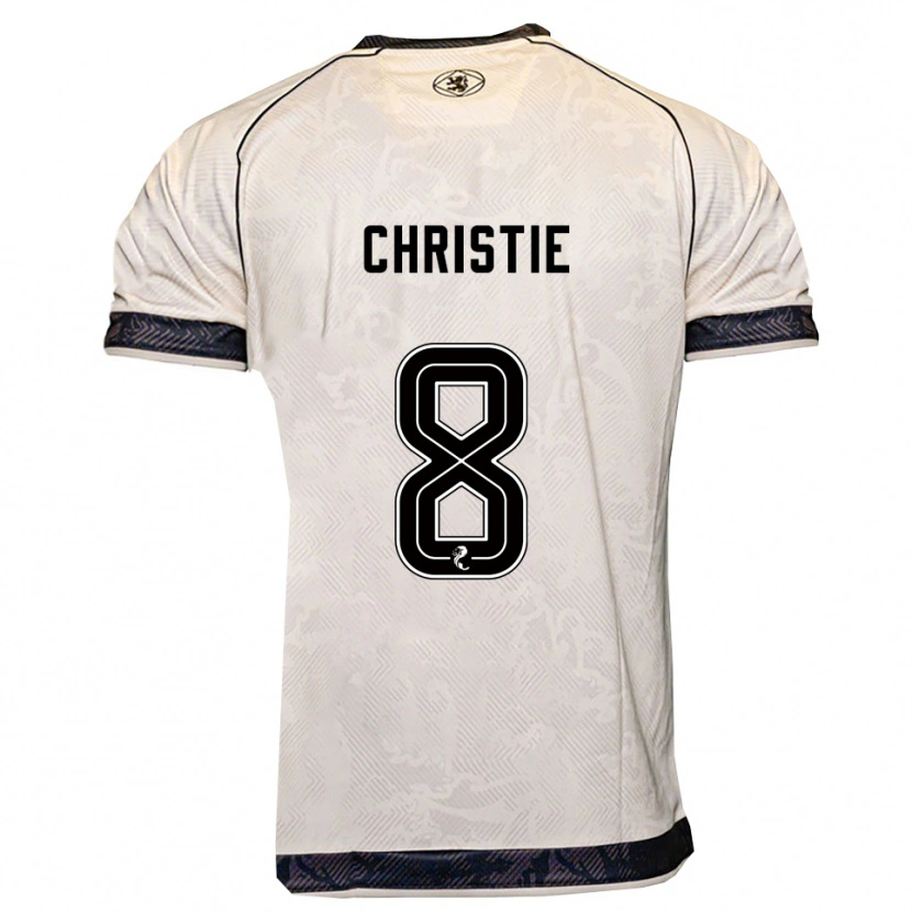 Danxen Criança Camisola Summer Christie #8 Branco Preto Alternativa 2025/26 Camisa Brasil