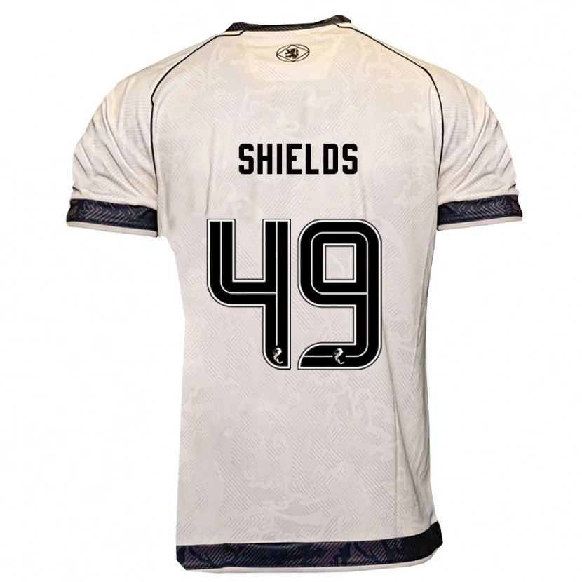 Danxen Criança Camisola Conal Shields #49 Branco Preto Alternativa 2025/26 Camisa Brasil