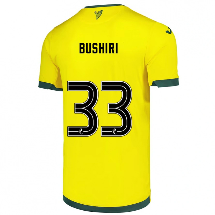 Danxen Criança Camisola Rocky Bushiri #33 Amarelo Verde Alternativa 2025/26 Camisa Brasil
