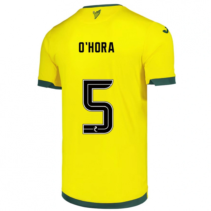 Danxen Criança Camisola Warren O'hora #5 Amarelo Verde Alternativa 2025/26 Camisa Brasil