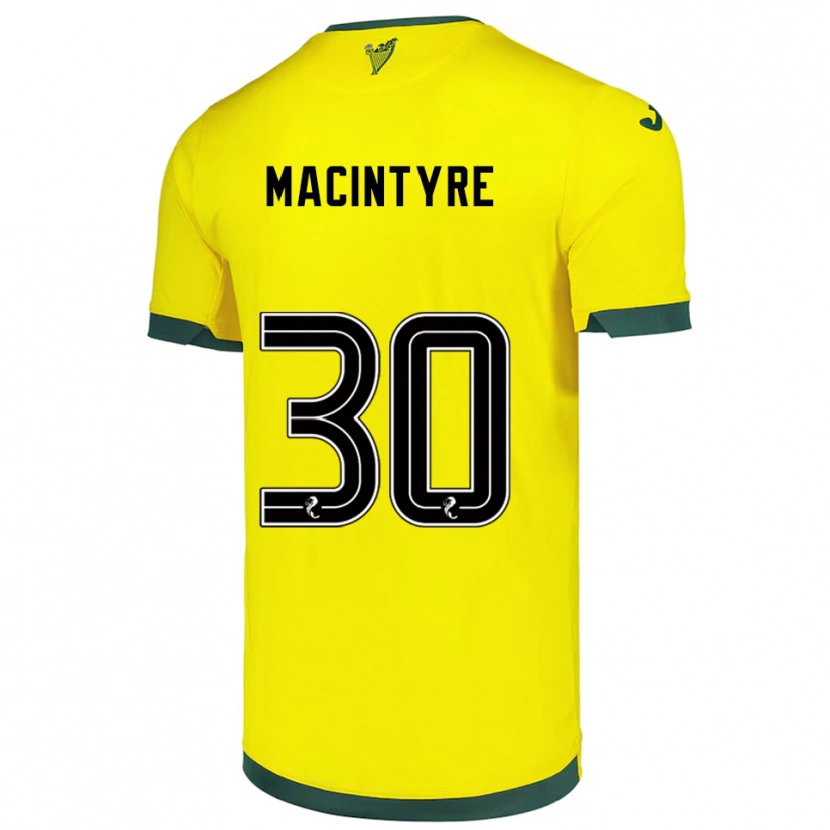 Danxen Criança Camisola Jacob Macintyre #30 Amarelo Verde Alternativa 2025/26 Camisa Brasil