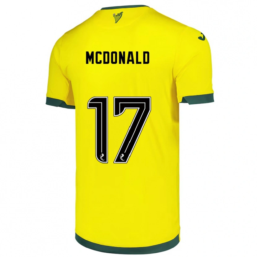 Danxen Criança Camisola Josh Mcdonald #17 Amarelo Verde Alternativa 2025/26 Camisa Brasil