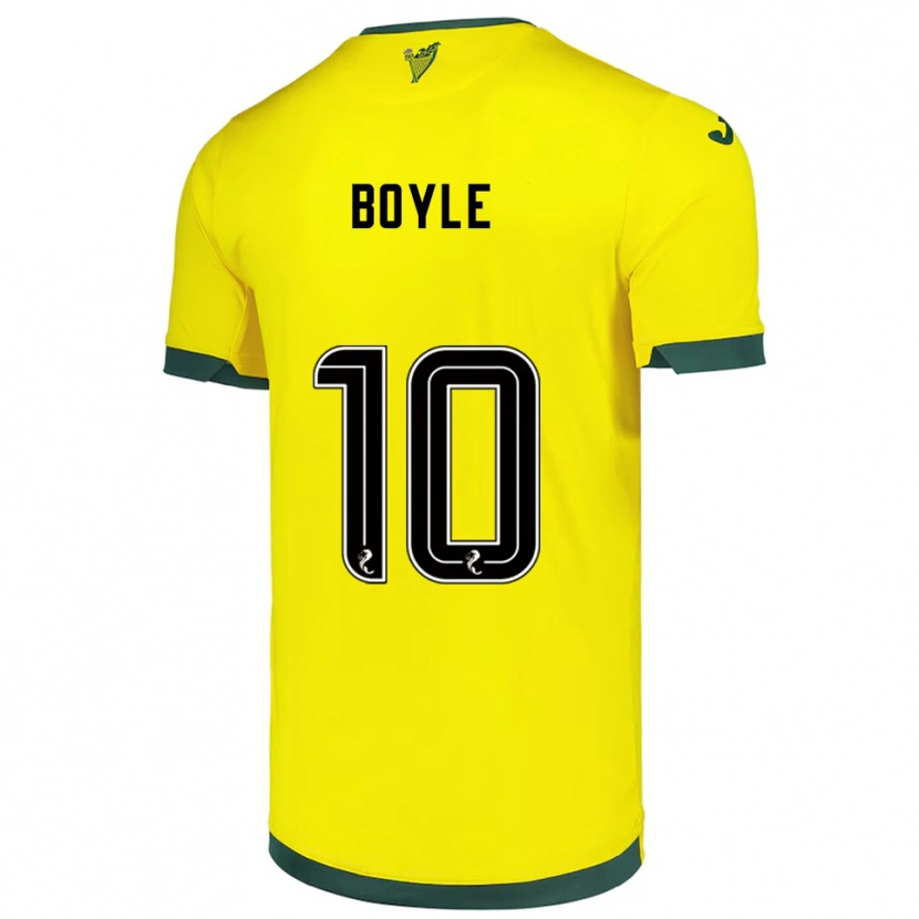 Danxen Criança Camisola Martin Boyle #10 Amarelo Verde Alternativa 2025/26 Camisa Brasil