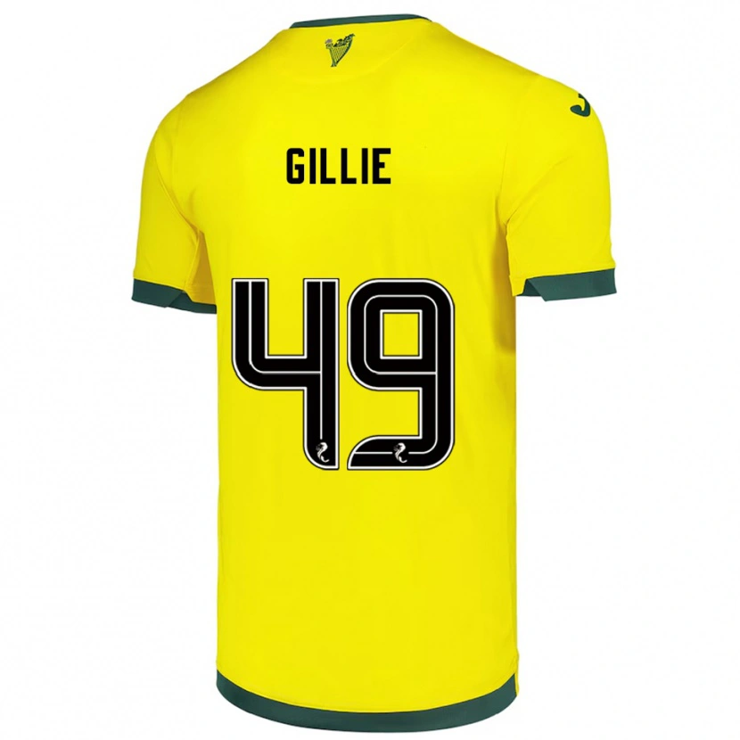 Danxen Criança Camisola Lewis Gillie #49 Amarelo Verde Alternativa 2025/26 Camisa Brasil