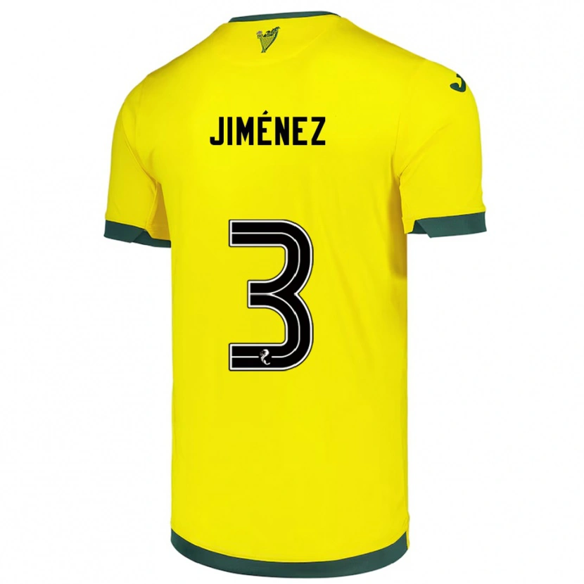 Danxen Criança Camisola Logan Jiménez #3 Amarelo Verde Alternativa 2025/26 Camisa Brasil