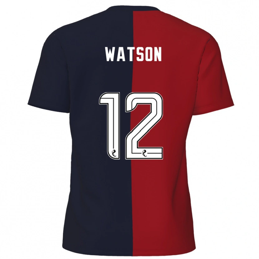 Danxen Criança Camisola David Watson #12 Vermelho Azul Marinho Alternativa 2025/26 Camisa Brasil