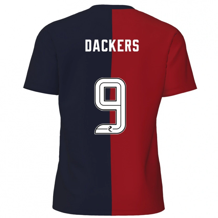 Danxen Criança Camisola Marcus Dackers #9 Vermelho Azul Marinho Alternativa 2025/26 Camisa Brasil