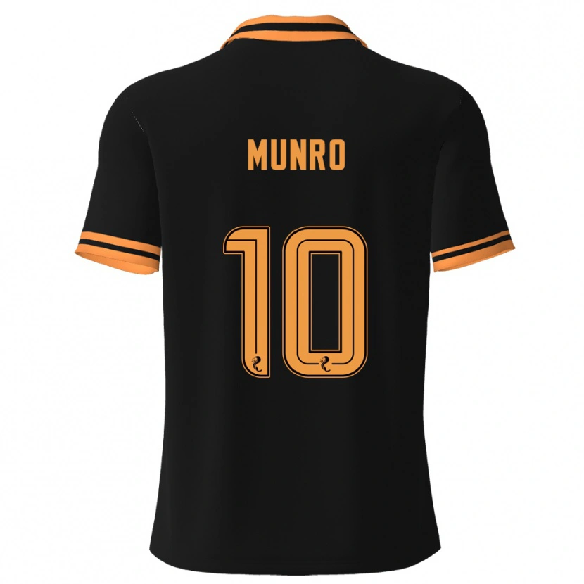 Danxen Criança Camisola Vhairi Munro #10 Preto Amarelo Alternativa 2025/26 Camisa Brasil