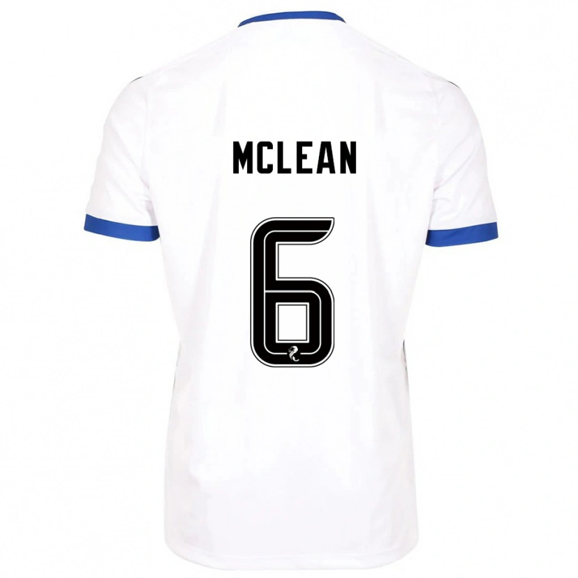 Danxen Criança Camisola Elvie Mclean #6 Branco Azul Alternativa 2025/26 Camisa Brasil