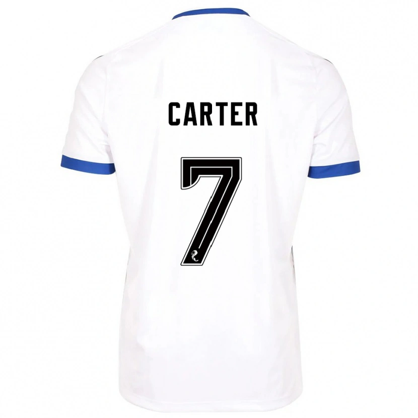 Danxen Criança Camisola Nicole Carter #7 Branco Azul Alternativa 2025/26 Camisa Brasil