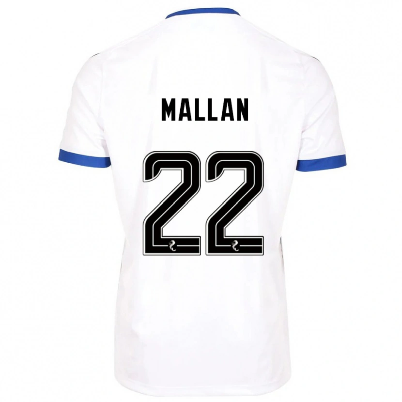 Danxen Criança Camisola Stevie Mallan #22 Branco Azul Alternativa 2025/26 Camisa Brasil