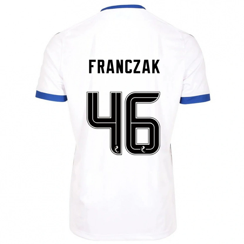 Danxen Criança Camisola Franciszek Franczak #46 Branco Azul Alternativa 2025/26 Camisa Brasil