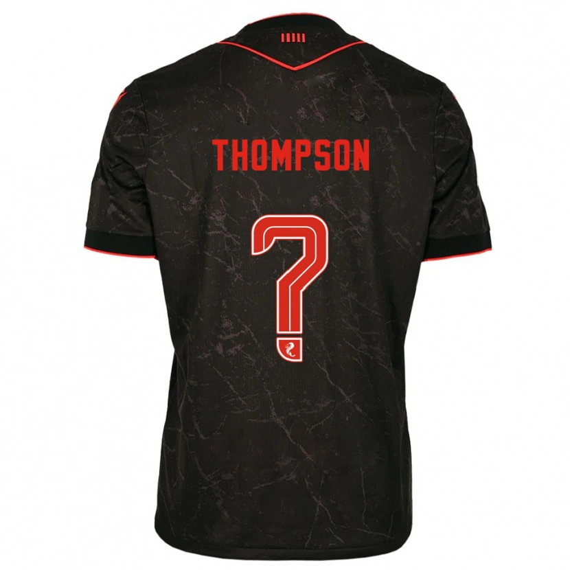 Danxen Criança Camisola Struan Thompson #0 Preto Vermelho Alternativa 2025/26 Camisa Brasil