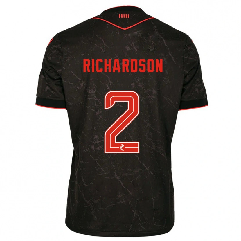 Danxen Criança Camisola Jayden Richardson #2 Preto Vermelho Alternativa 2025/26 Camisa Brasil