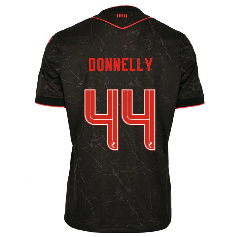 Danxen Criança Camisola Liam Donnelly #44 Preto Vermelho Alternativa 2025/26 Camisa Brasil
