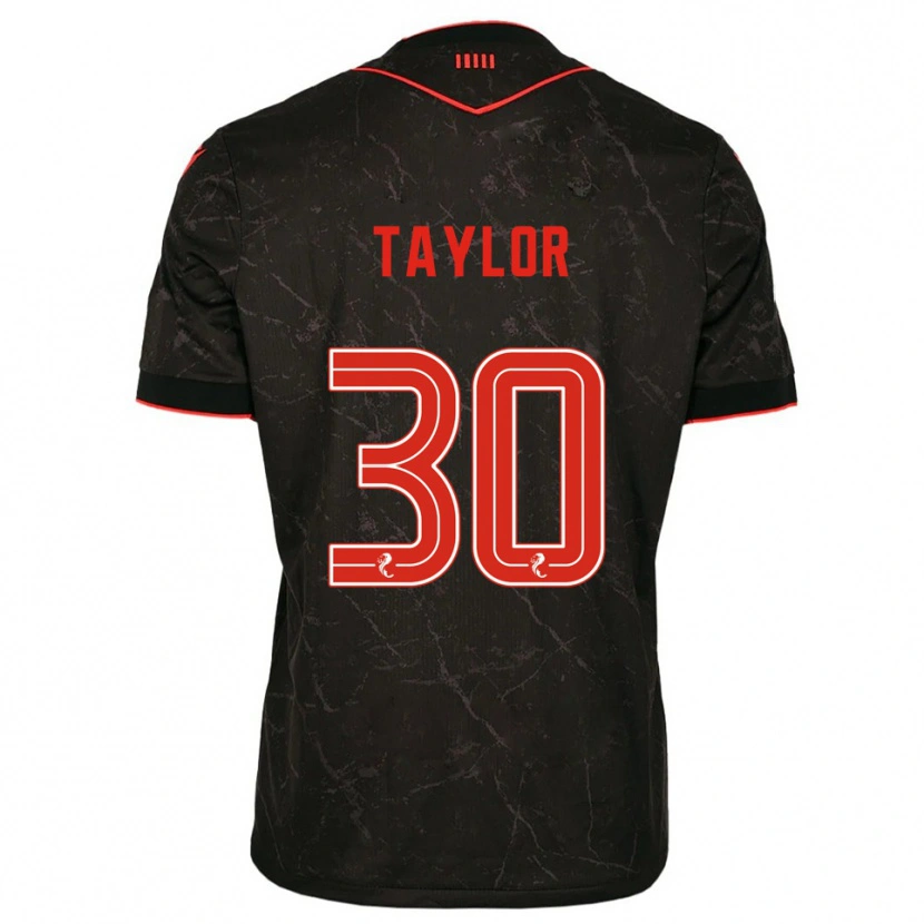 Danxen Criança Camisola Fraser Taylor #30 Preto Vermelho Alternativa 2025/26 Camisa Brasil