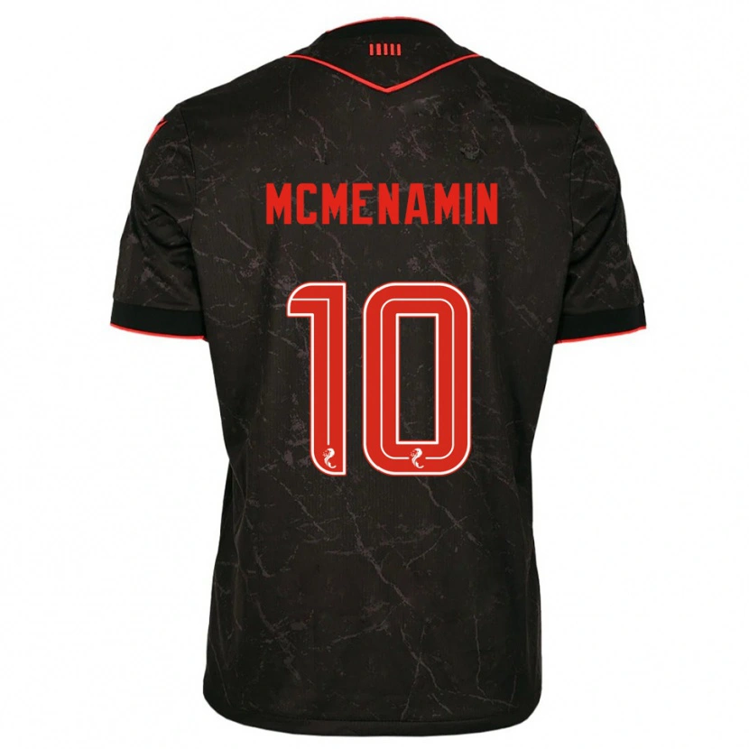 Danxen Criança Camisola Conor Mcmenamin #10 Preto Vermelho Alternativa 2025/26 Camisa Brasil