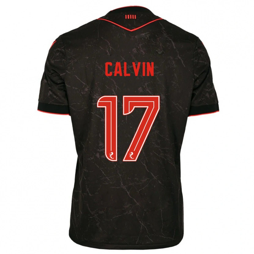 Danxen Criança Camisola Jalmaro Calvin #17 Preto Vermelho Alternativa 2025/26 Camisa Brasil