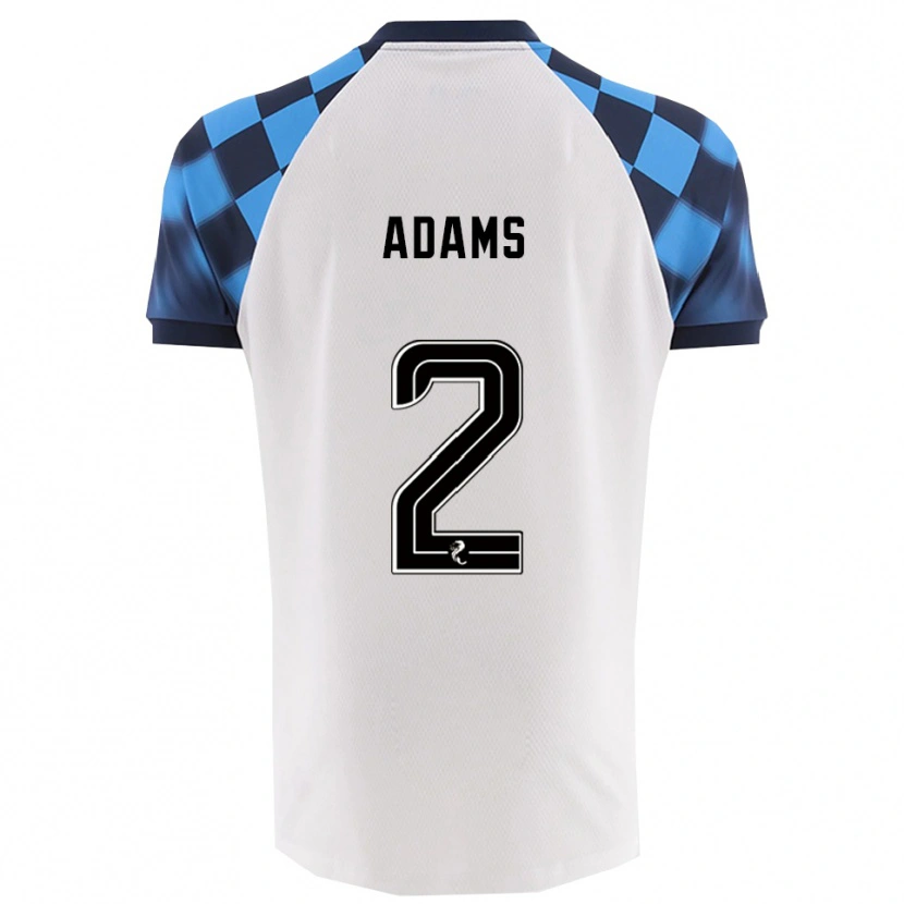 Danxen Criança Camisola Keelan Adams #2 Branco Azul Celeste Alternativa 2025/26 Camisa Brasil
