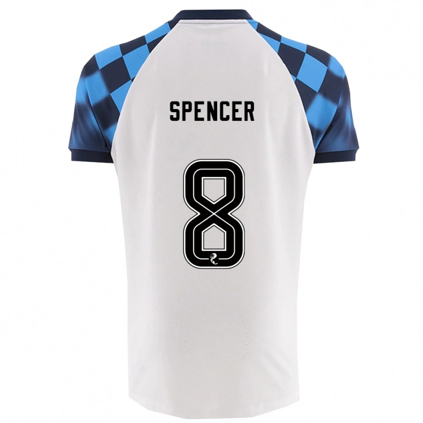 Danxen Criança Camisola Brad Spencer #8 Branco Azul Celeste Alternativa 2025/26 Camisa Brasil