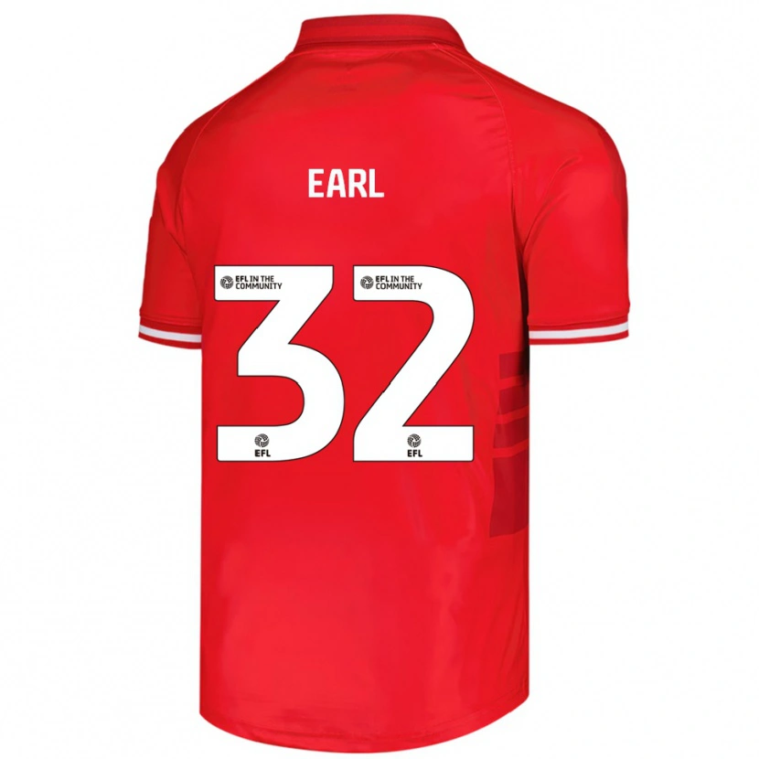 Danxen Homem Camisola Josh Earl #32 Vermelho Branco Principal 2025/26 Camisa Brasil