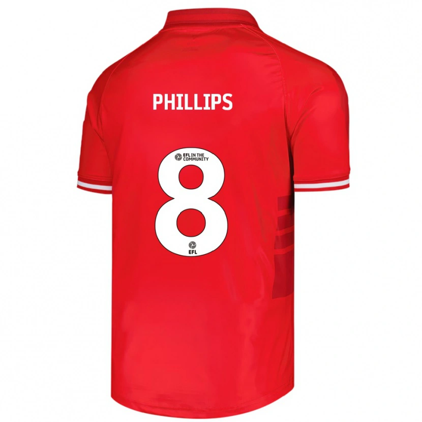 Danxen Homem Camisola Adam Phillips #8 Vermelho Branco Principal 2025/26 Camisa Brasil
