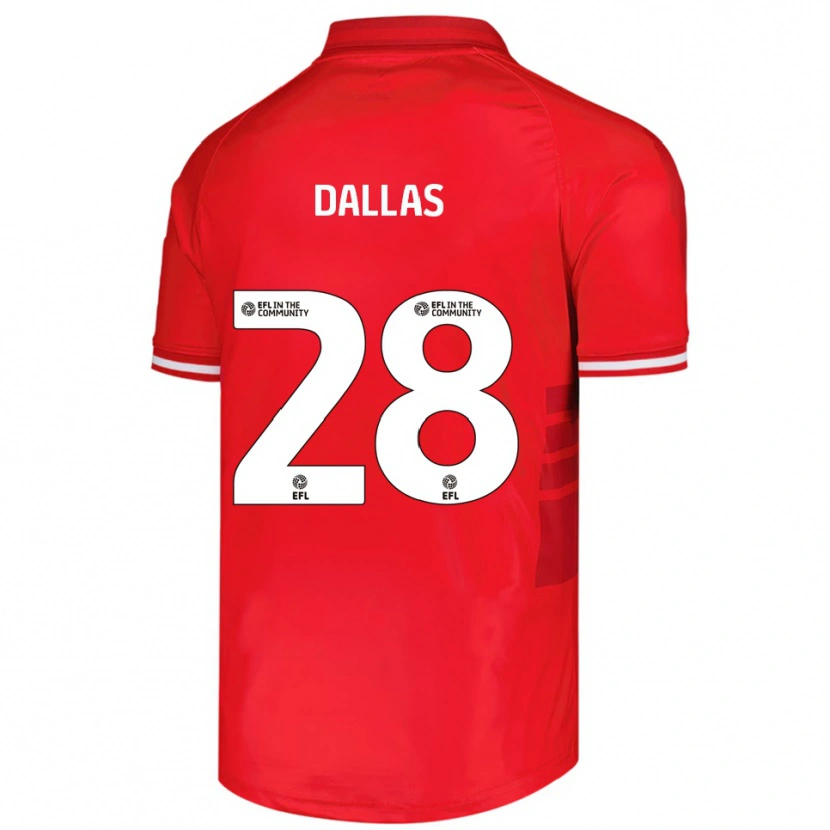 Danxen Homem Camisola Andy Dallas #28 Vermelho Branco Principal 2025/26 Camisa Brasil