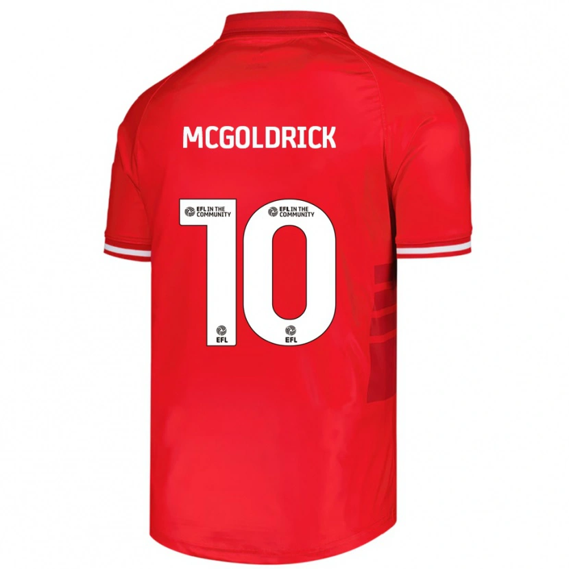 Danxen Homem Camisola David Mcgoldrick #10 Vermelho Branco Principal 2025/26 Camisa Brasil