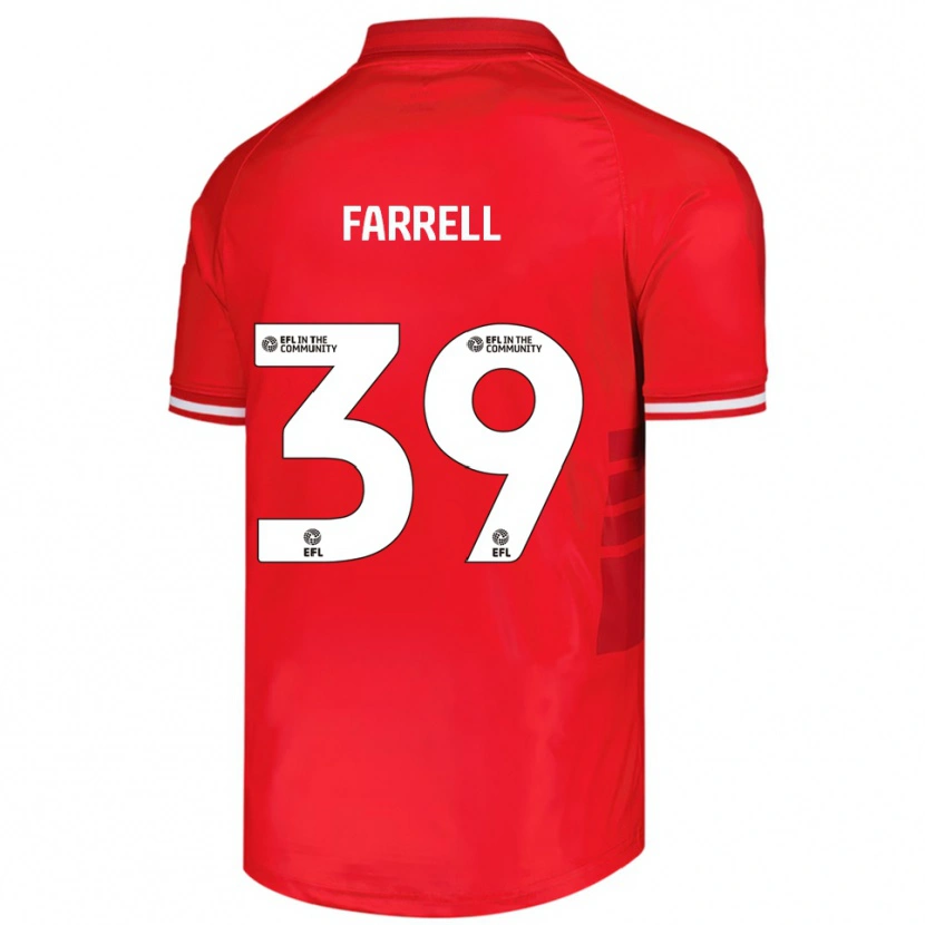Danxen Homem Camisola Leo Farrell #39 Vermelho Branco Principal 2025/26 Camisa Brasil